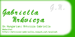gabriella mrkvicza business card